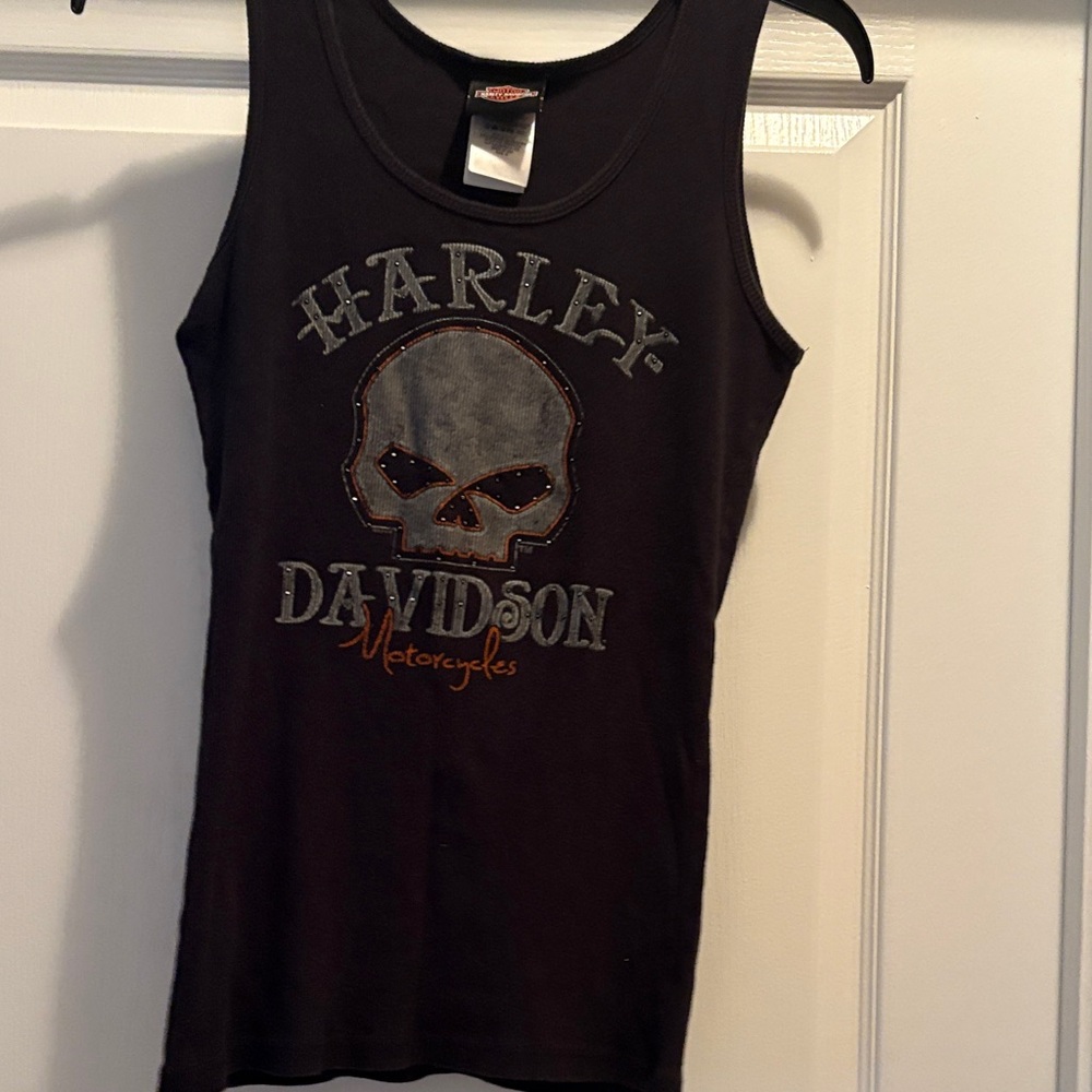 Harley-Davidson Black Tank with Skull and Logo